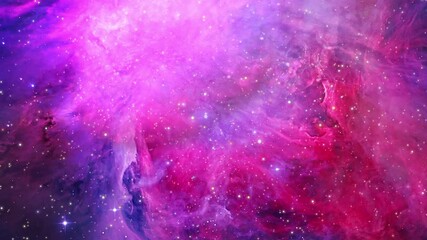 Wall Mural - exploring outer space galaxy traveling inside the orion nebula area. space flight into deep space. 4