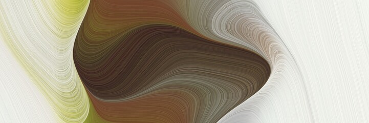 Leinwandbilder - abstract modern horizontal banner with old mauve, antique white and pastel brown colors. fluid curved lines with dynamic flowing waves and curves for poster or canvas