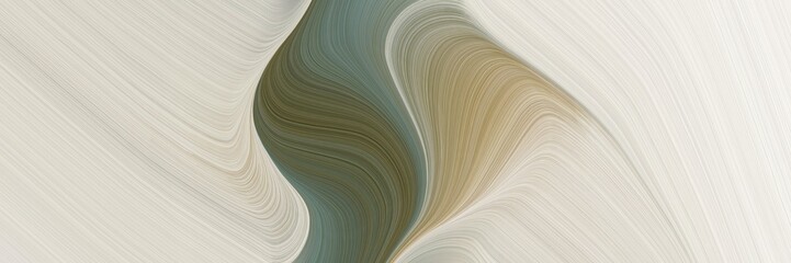 Aufkleber - abstract flowing header design with light gray, dark olive green and dim gray colors. fluid curved lines with dynamic flowing waves and curves for poster or canvas