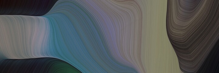 Leinwandbilder - abstract flowing horizontal header with dim gray, very dark pink and dark slate gray colors. fluid curved flowing waves and curves for poster or canvas