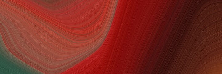 Leinwandbilder - abstract moving designed horizontal banner with chocolate, saddle brown and very dark pink colors. fluid curved lines with dynamic flowing waves and curves for poster or canvas