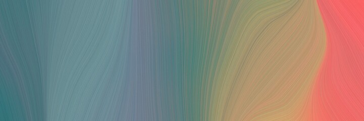 Leinwandbilder - abstract moving banner with slate gray, light coral and rosy brown colors. fluid curved flowing waves and curves for poster or canvas