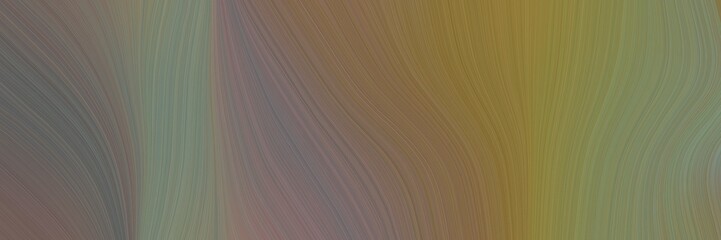 Leinwandbilder - abstract modern designed horizontal banner with pastel brown, brown and gray gray colors. fluid curved lines with dynamic flowing waves and curves for poster or canvas