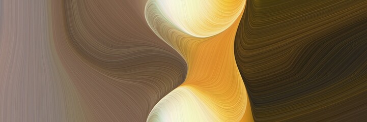 Leinwandbilder - abstract dynamic header with pastel brown, dark olive green and khaki colors. fluid curved lines with dynamic flowing waves and curves for poster or canvas