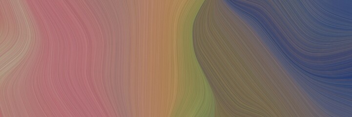 Aufkleber - abstract decorative header design with pastel brown, rosy brown and dark slate gray colors. fluid curved lines with dynamic flowing waves and curves for poster or canvas