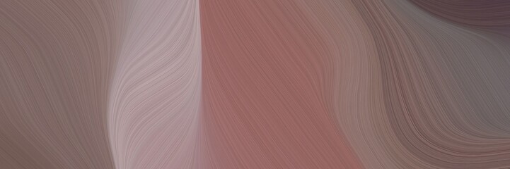Leinwandbilder - abstract decorative header with pastel brown, dark gray and rosy brown colors. fluid curved lines with dynamic flowing waves and curves for poster or canvas