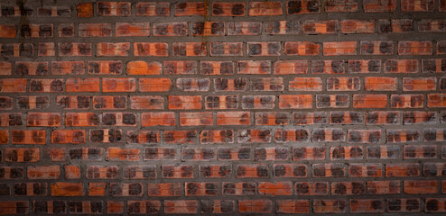 Orange brick wall texture background