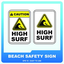 Beach Safety Sign To Guide Visitor