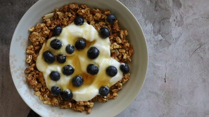 Wall Mural - Granola with Yogurt and Blueberries