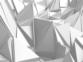 White Geometric Poligon Abstract Background