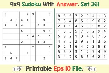 Wall Mural - Advance Sudoku Puzzle Games Easy to Hard with Answer