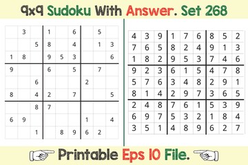 Wall Mural - Advance Sudoku Puzzle Games Easy to Hard with Answer