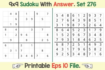 Wall Mural - Advance Sudoku Puzzle Games Easy to Hard with Answer