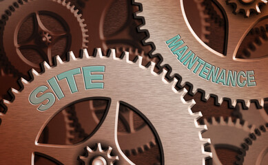 Fototapete - Text sign showing Site Maintenance. Business photo showcasing Monitoring and regularly checking your website for issues