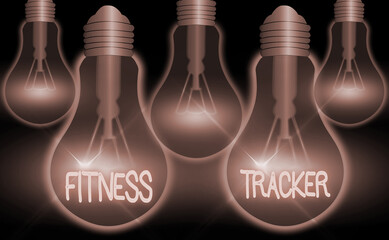 Poster - Writing note showing Fitness Tracker. Business concept for a monitoring device that records any healthrelated activity