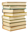 © Aleksey 159 - Stack of hardcover books isolated on white background.