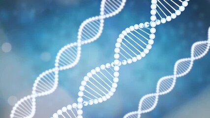 Canvas Print - 3d rendering dna helix on blue background