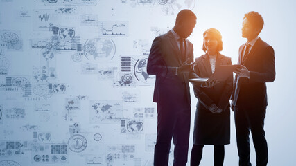 Aufkleber - Business network concept. Group of businessperson. Teamwork. Human resources.
