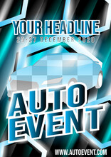 Automotive Event Poster. Innovative Vector. Creative Vector Poster.