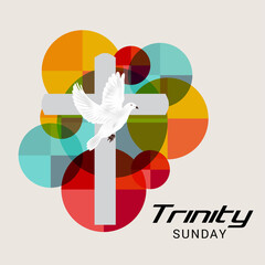 Sticker - illustration of a Background for Trinity Sunday.