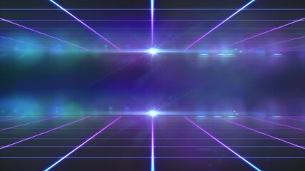 Poster - Motion retro lines abstract background. Elegant and luxury dynamic geometric style template in 4k footage.