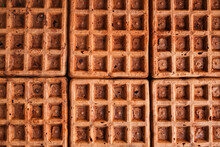 Square Waffles
Sweet Dessert
Menu Concept Serving Size. Food Background Top View Copy Space For Text