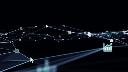 Poster - Communication network concept. IoT (Internet of Things). Telecommunication.