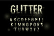 glitter typography design vector