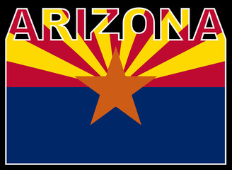 Canvas Print - Arizona Text Flag