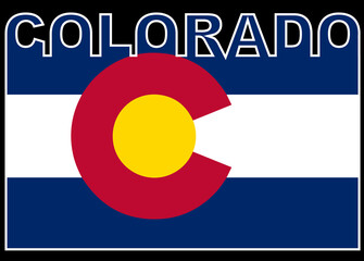 Canvas Print - Colorado Text Flag