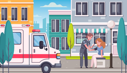 Sticker - City Paramedic Service Composition