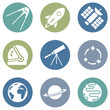 Vector Set of Space Icons.