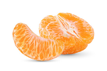 Mandarin orange citrus fruit on white background