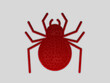 Rote Große Webspinnen auf Grauen Hintergrund.