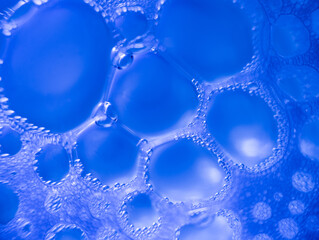 Colored soap and water bubbles. Abstract background.