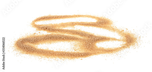 Fotomural Pile brown sugar isolated on a white background