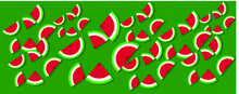 Watermelon Green Red Pattern Background