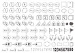 © ひび - 数字のポイントアイコン 手描き