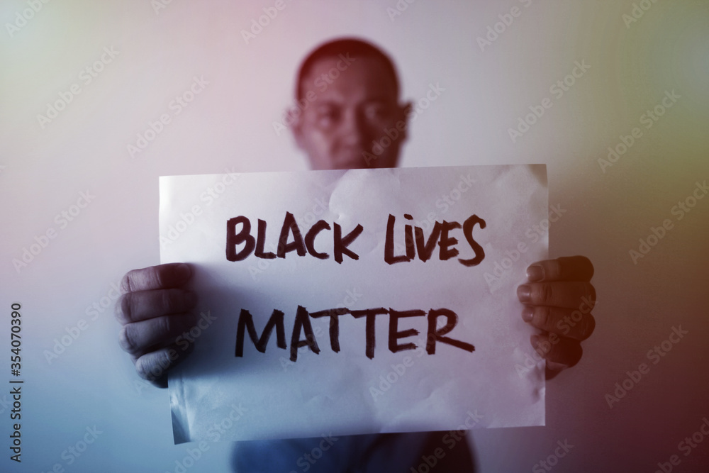 Black lives matter, fight against racism - obrazy, fototapety, plakaty 
