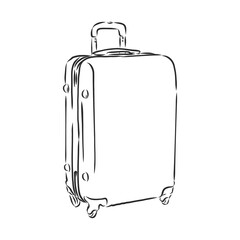 Suitcase Travel. Vector illustration, doodle style. suitcase, vector sketch illustration