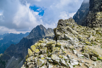 Sticker - panorama of rocky mountains