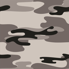 Wall Mural - Military camouflage seamless pattern. Khaki texture. Trendy background. Abstract color vector illustration. For design wallpaper, fabric, wrapping paper.