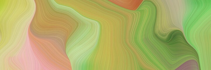 Poster - beautiful and smooth elegant graphic background with dark khaki, baby pink and olive drab color. abstract waves design