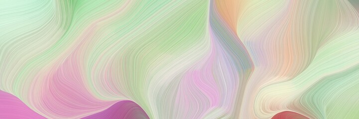 Poster - beautiful and smooth landscape orientation graphic with waves. modern waves background design with pastel gray, mulberry  and pastel violet color