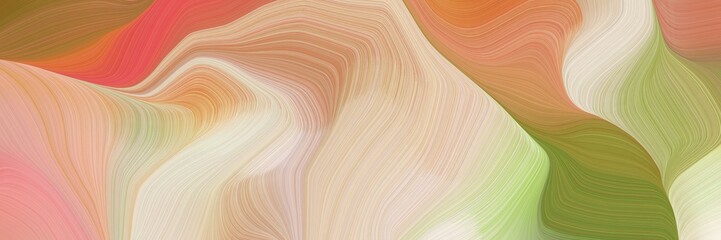 Aufkleber - beautiful and smooth elegant graphic with waves. elegant curvy swirl waves background design with tan, pastel brown and indian red color