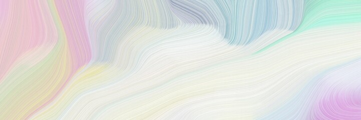 Fototapete - beautiful and smooth curvy background illustration with antique white, beige and pastel blue color