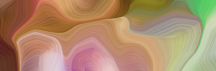 Poster - beautiful and smooth beautiful elegant graphic with rosy brown, old mauve and pastel gray color. elegant curvy swirl waves background design