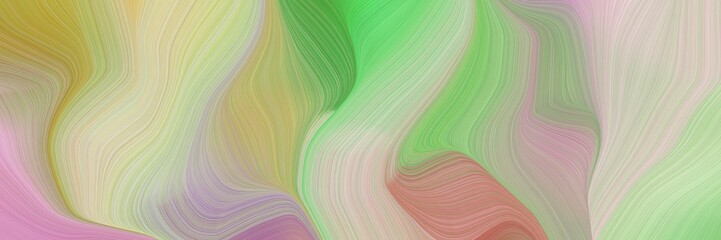 Poster - beautiful and smooth elegant graphic background with tan, ash gray and moderate green color. modern waves background design