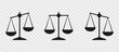 © Bohdan - Justice scale icon set. Court symbol on white transparent . Vector illustration EPS10.
