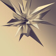 3d render, digital illustration, gold faceted star, abstract crystal background, geometric structure, futuristic wallpaper